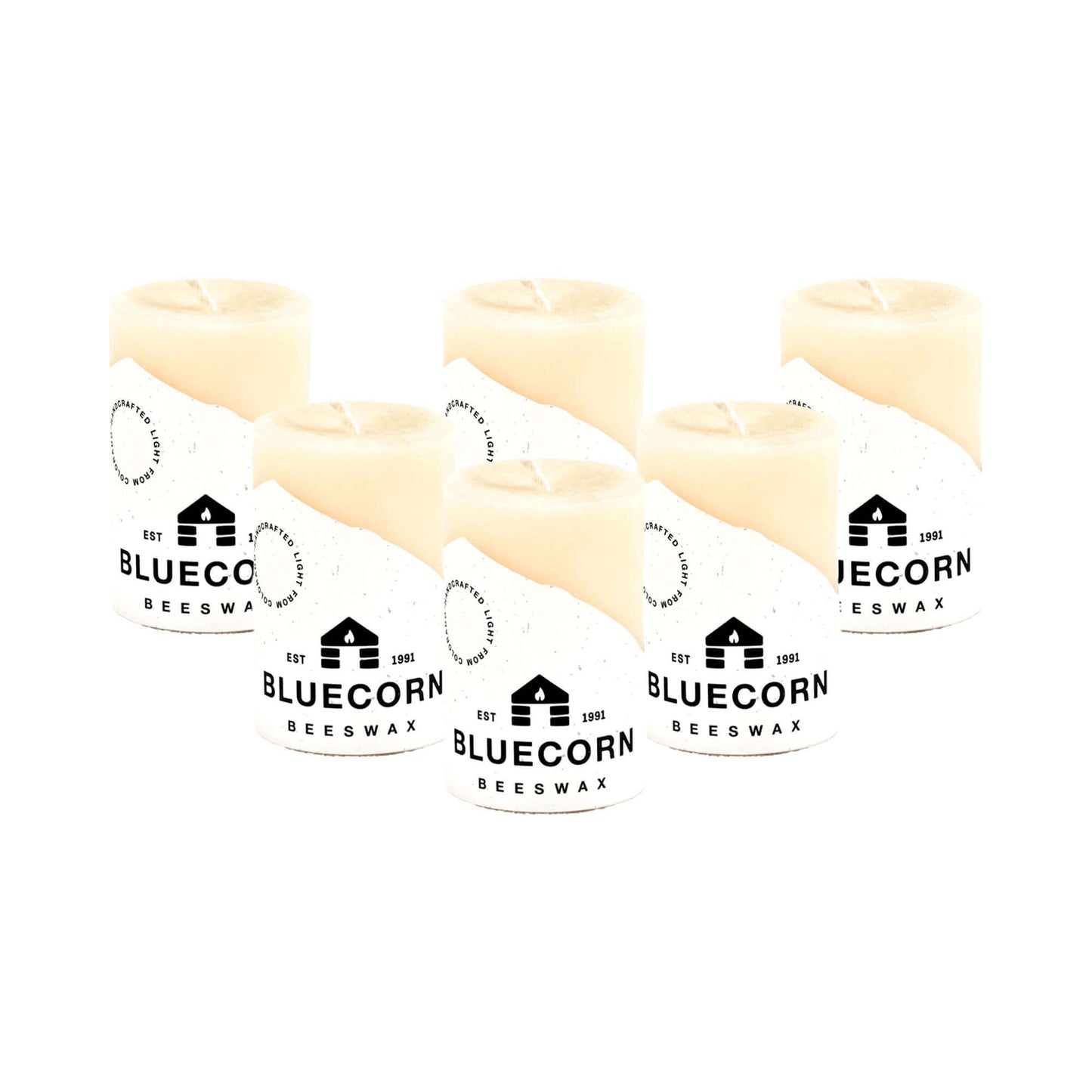 Ivory Pure Beeswax Pillar Candles