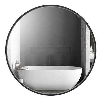 Reflections Sleek Modern Black Aluminum Framed Wall Mirror