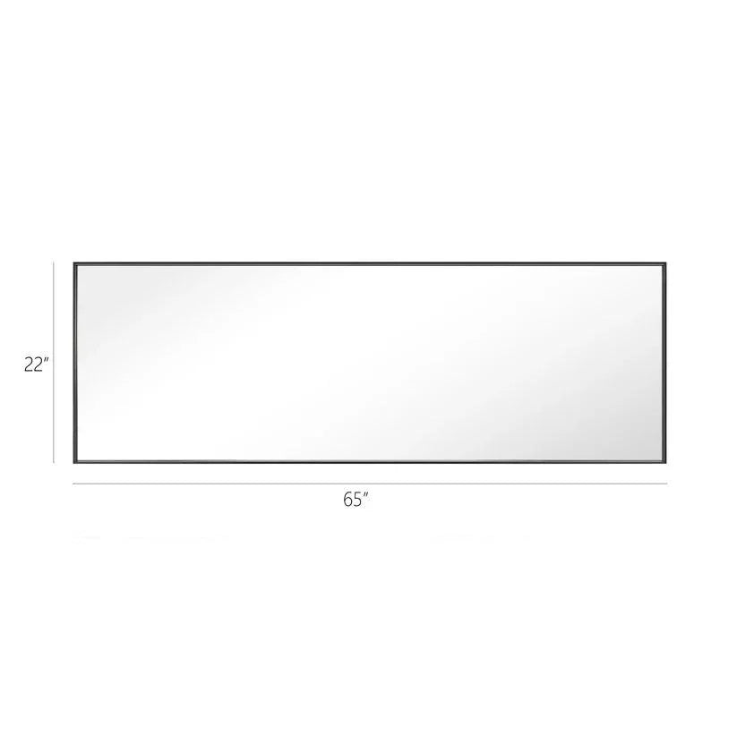 Reflections Sleek Modern Black Aluminum Framed Wall Mirror