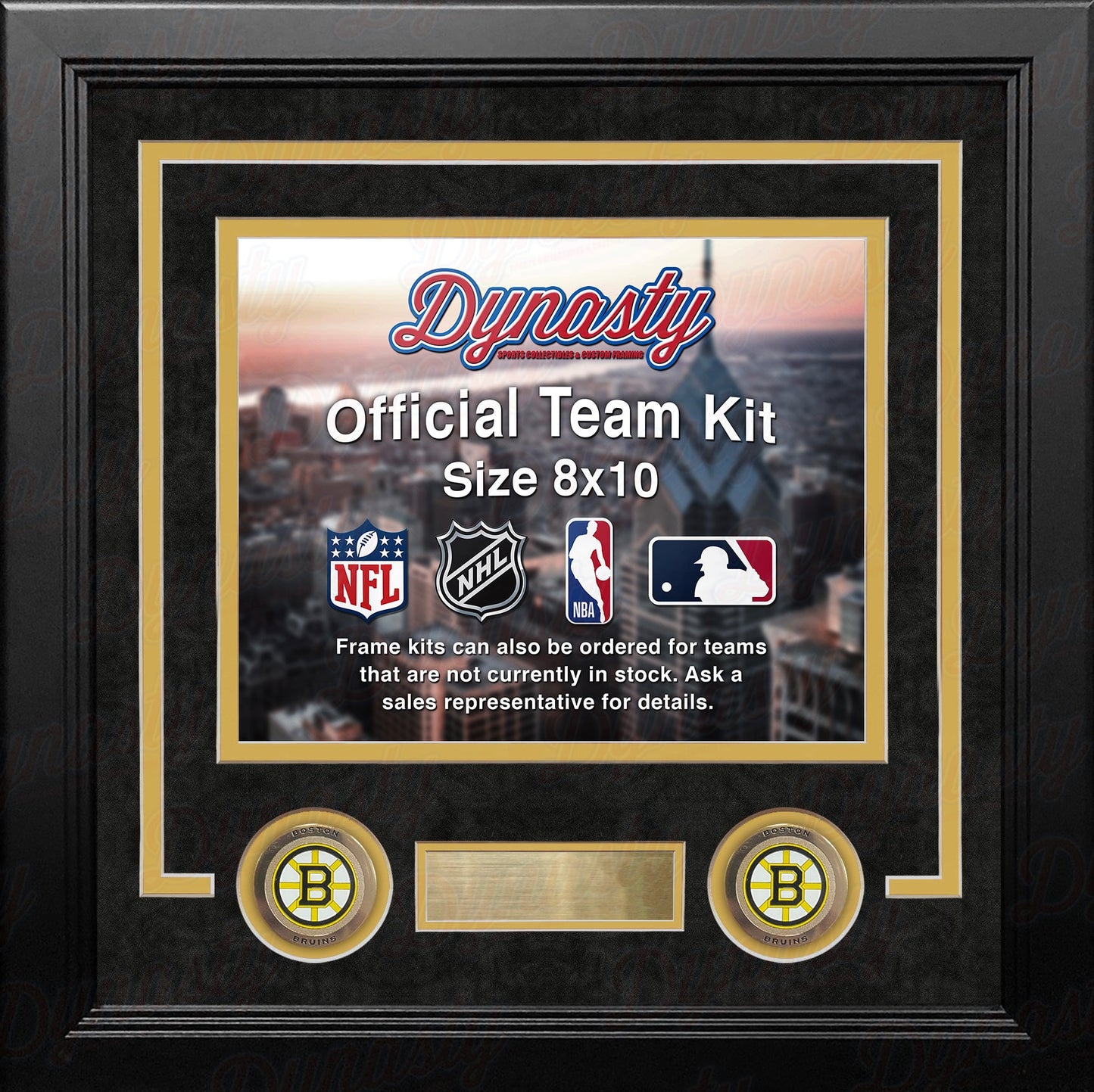Boston Bruins Custom NHL Hockey 8x10 Picture Frame Kit (Multiple Colors)