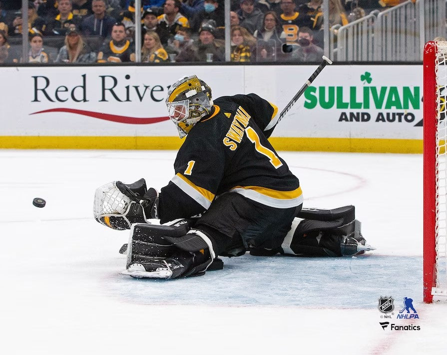 Jeremy Swayman in Action Boston Bruins 8" x 10" Hockey Photo