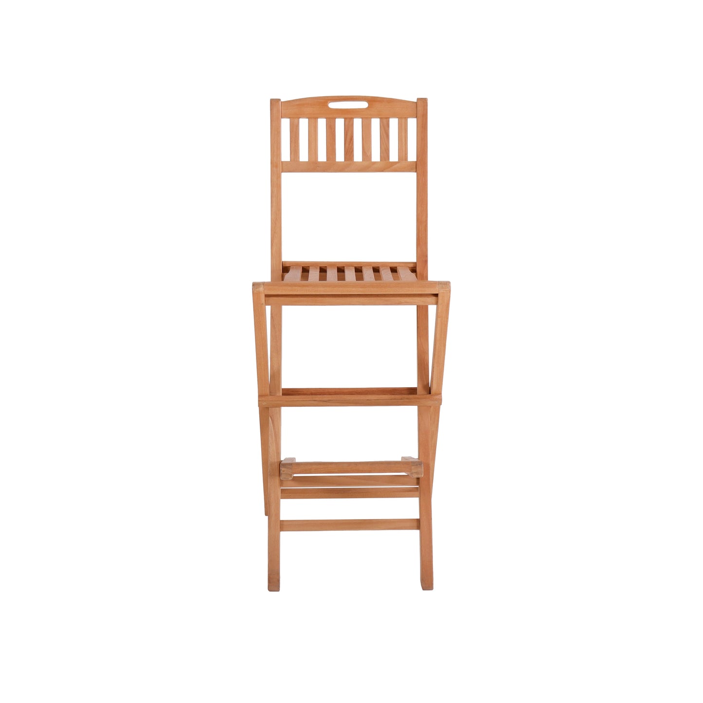 Emmett Natural Teak Indoor/Outdoor Folding Bar Stool - 30"