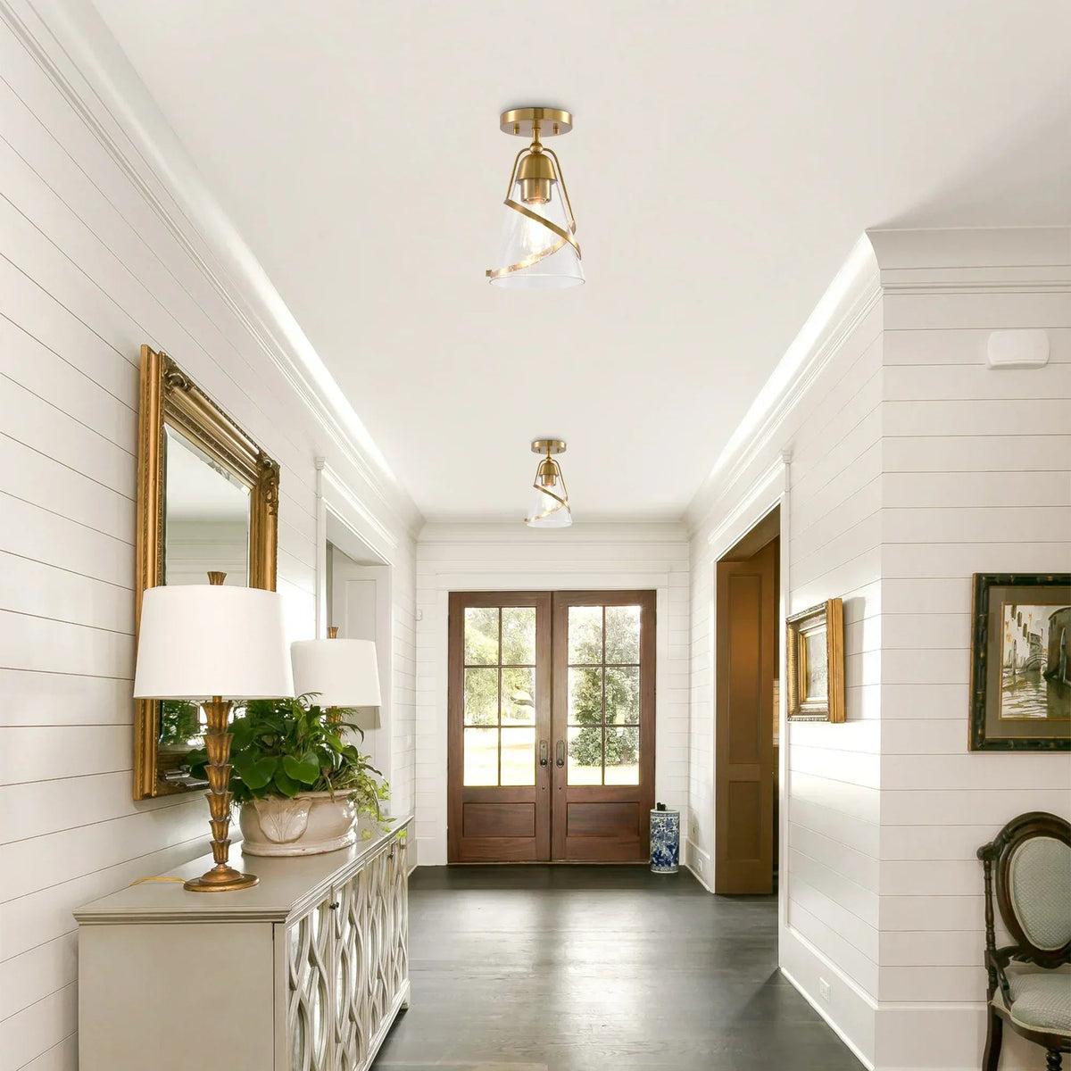 7 Inch Walker 1-Light Semi-Flush Mount Ceiling Light, view 2