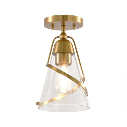 7 Inch Walker 1-Light Semi-Flush Mount Ceiling Light