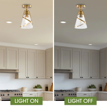7 Inch Walker 1-Light Semi-Flush Mount Ceiling Light