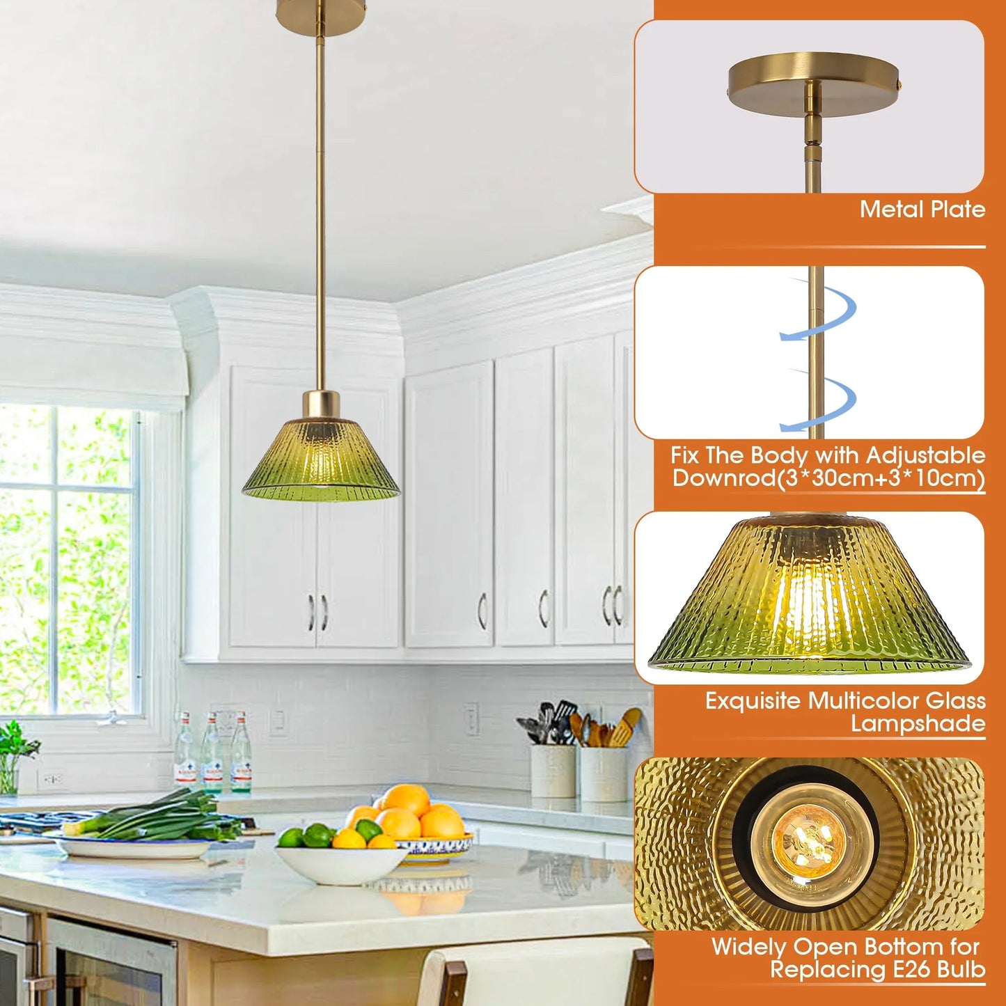 7.5 Inch Yetta 1-Light Island Pendant Light