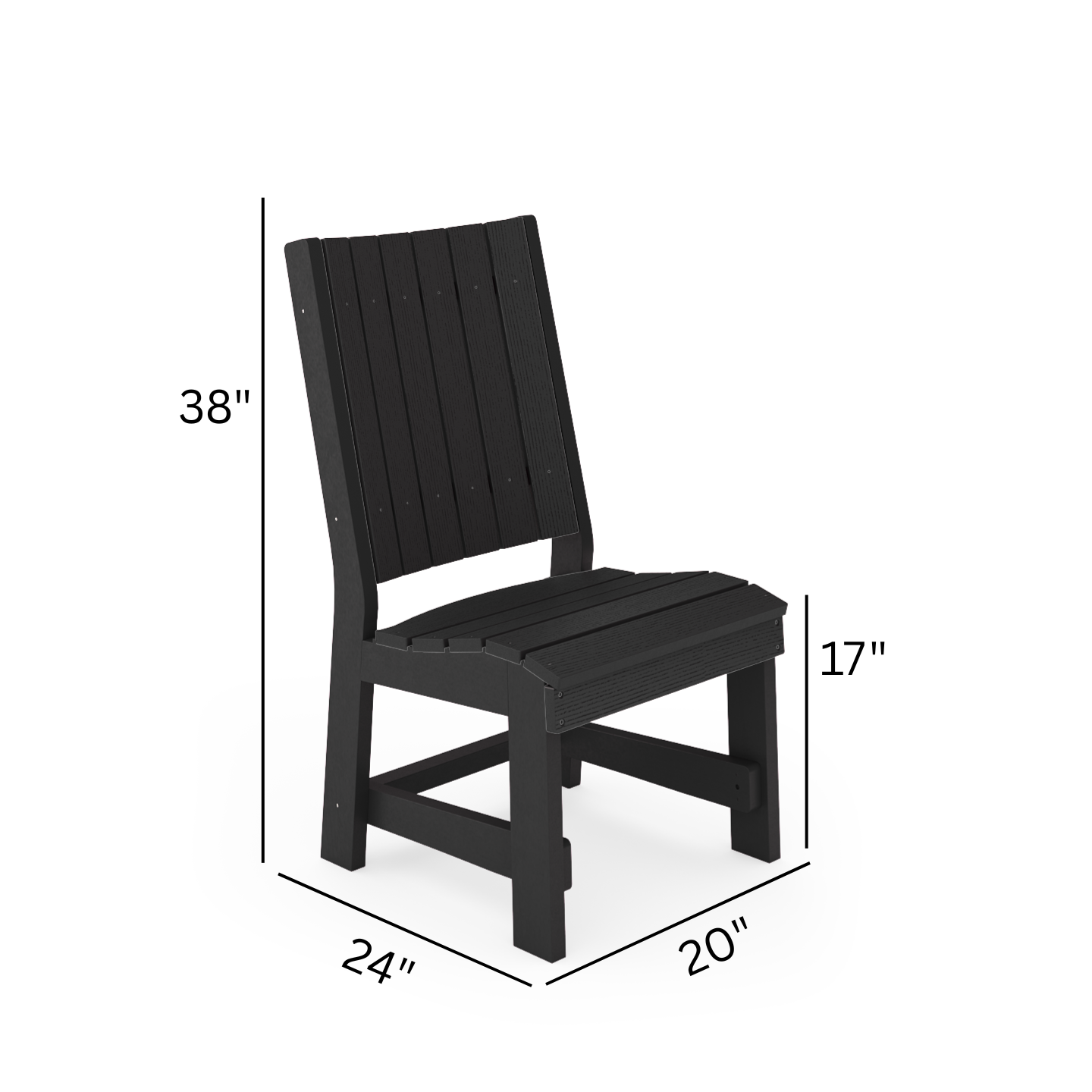 SoPoly Callaway Armless Table Chair