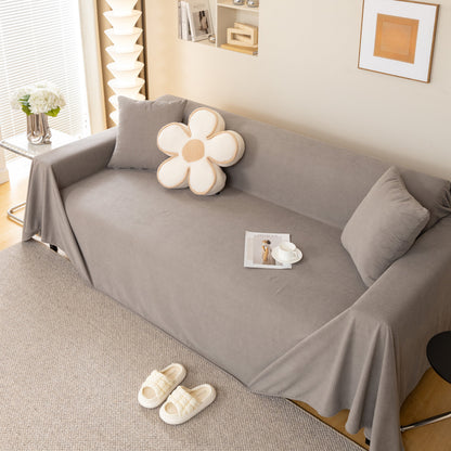 Waterproof Soft Cotton Plush Couch Cover Blanket, Extra Large Furniture Decoration Cover Sofa Slipcovers