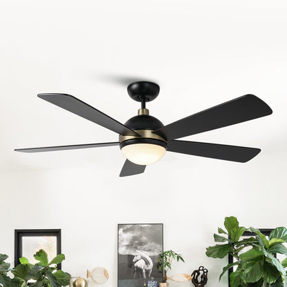52" Indutrial 5 Blades Ceiling Fan with LED Lighting