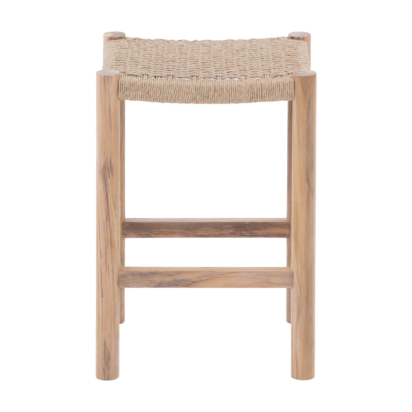 Oslo Natural Teak Indoor/Outdoor Counter Stool - 24"
