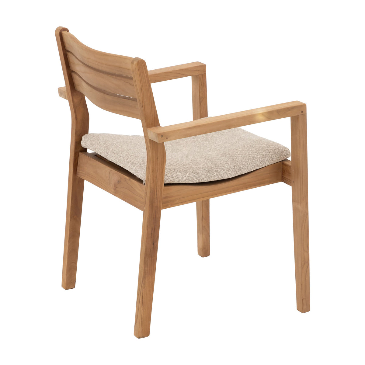Oslo Natural Teak Outdoor Dining Chair (Set of 2 with Cushions)