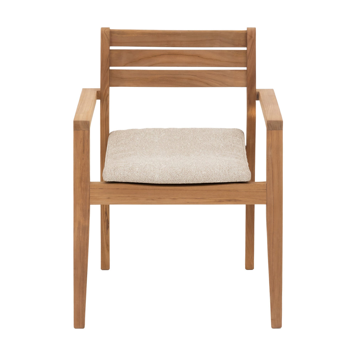 Oslo Natural Teak Outdoor Dining Chair (Set of 2 with Cushions)