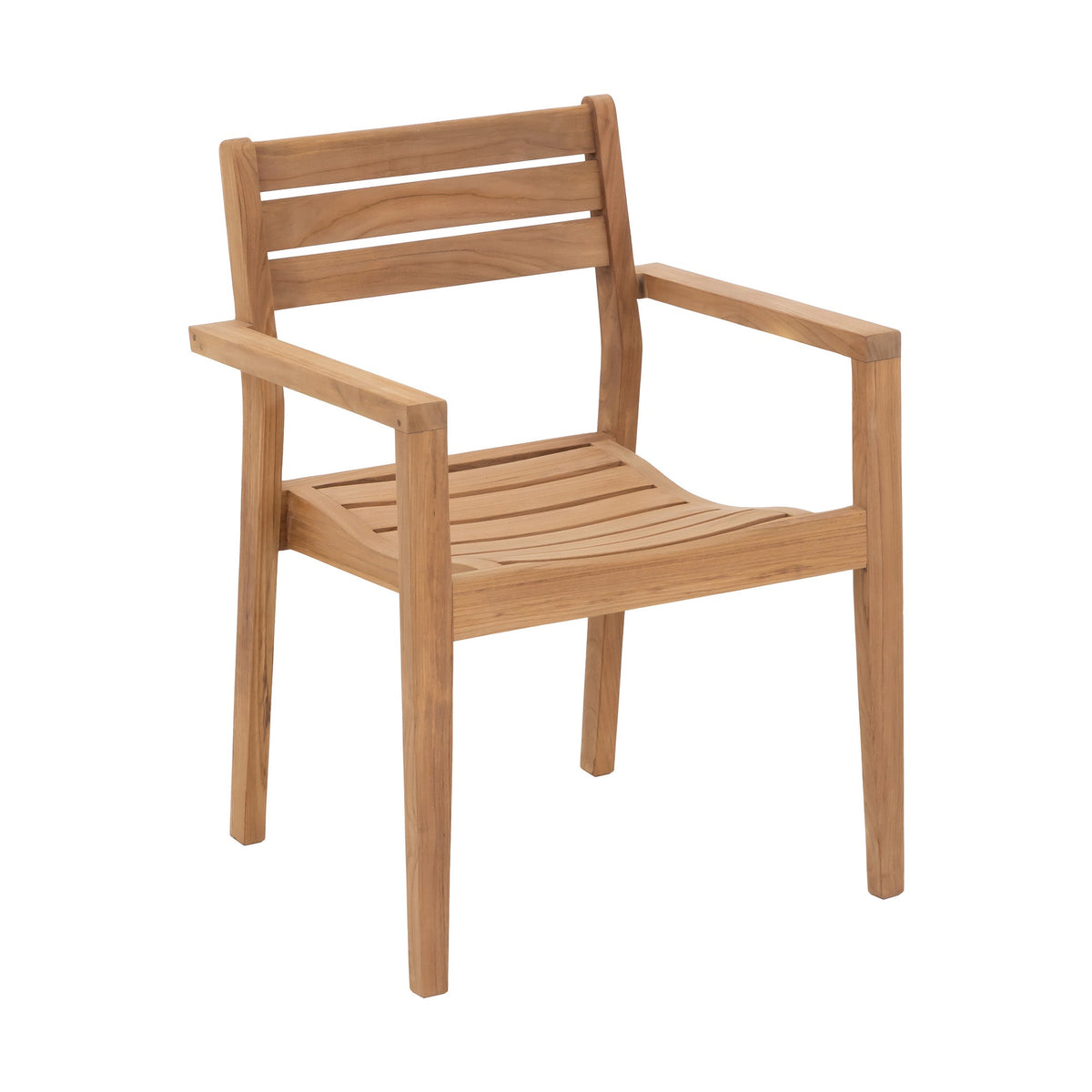 Oslo Natural Teak Outdoor Dining Chair (Set of 2 with Cushions)