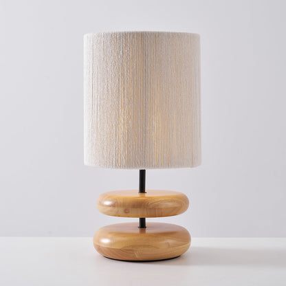 Cairn Stacked Wood Table Lamp