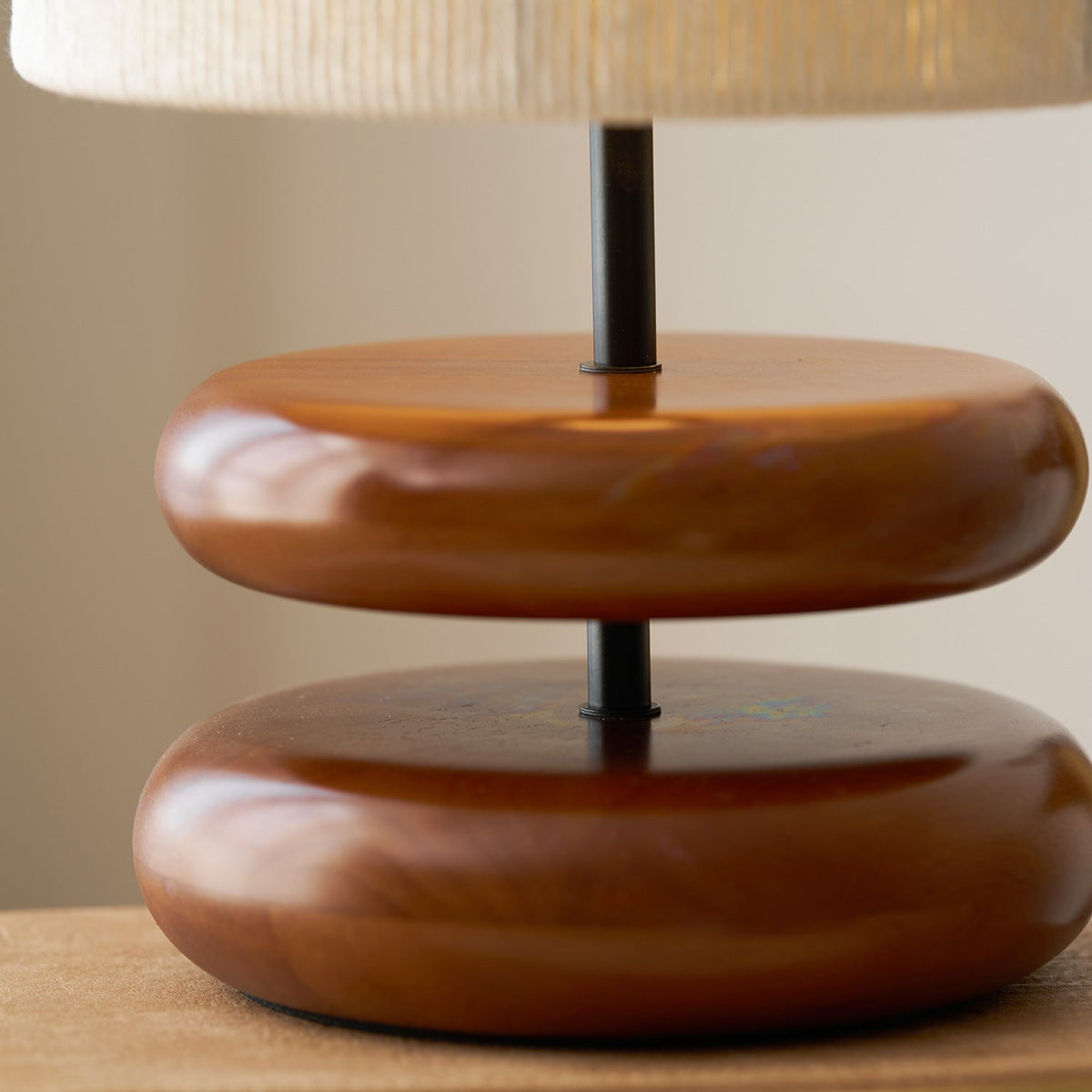 Cairn Stacked Wood Table Lamp