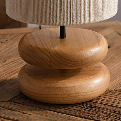 Cairn Stacked Wood Table Lamp
