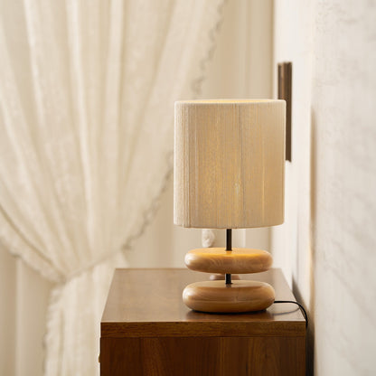 Cairn Stacked Wood Table Lamp