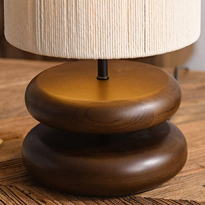 Cairn Stacked Wood Table Lamp