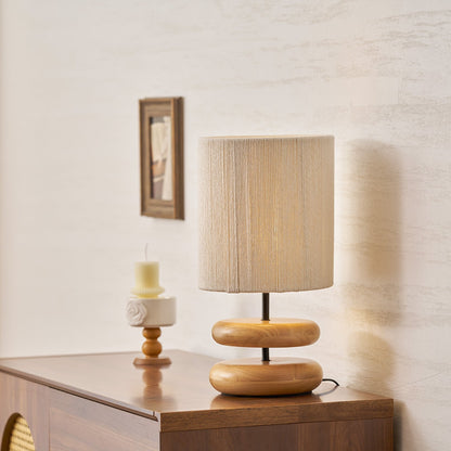 Cairn Stacked Wood Table Lamp