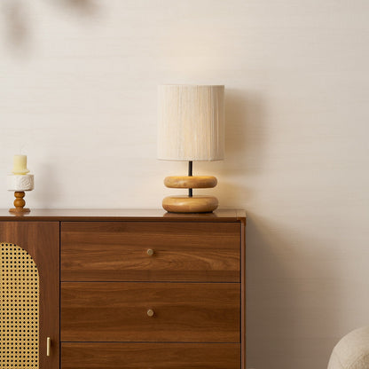 Cairn Stacked Wood Table Lamp
