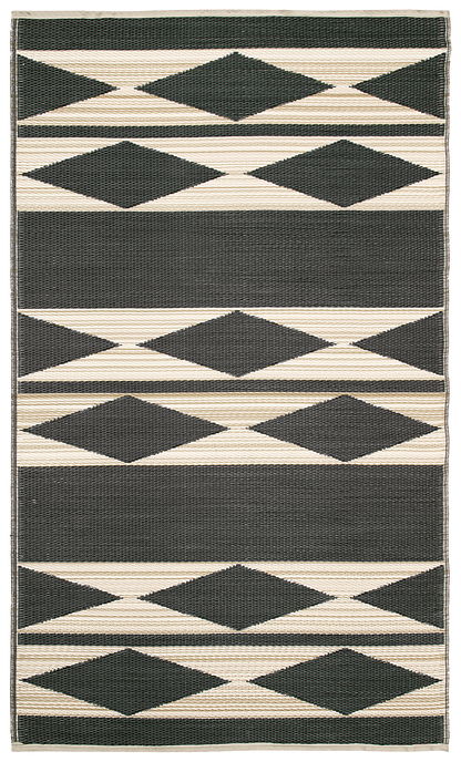 Cairo - Natural & Black Outdoor Rug for Patio