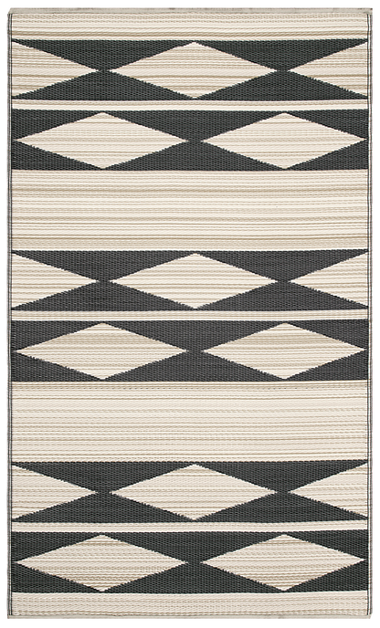 Cairo - Natural & Black Outdoor Rug for Patio