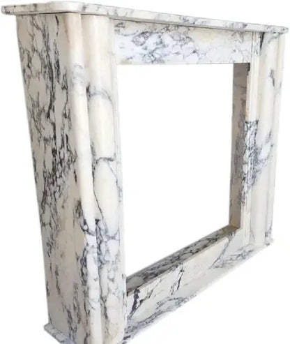 Calacatta Viola Marble Hand-Carved Fireplace Mantel Polished