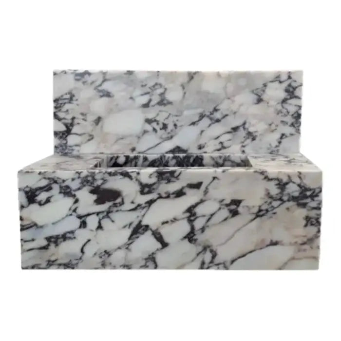 Calacatta Viola Marble Wall Mount Bathroom Sink 16x32