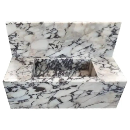 Calacatta Viola Marble Wall Mount Bathroom Sink 16x32