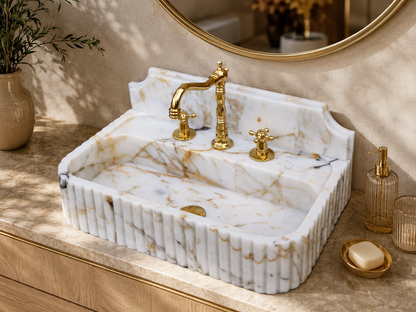 Calacatta Gold Wall-Mount Sink