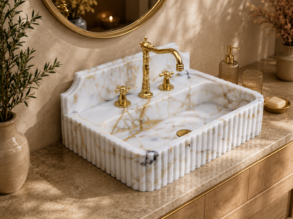 Calacatta Gold Wall-Mount Sink