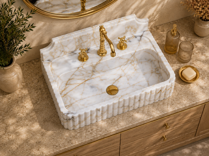 Calacatta Gold Wall-Mount Sink