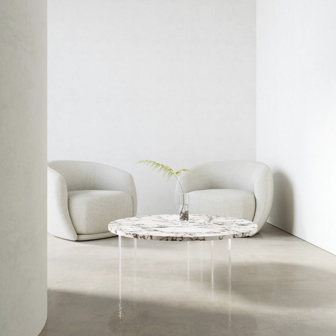 Calacatta Viola Acrylic Table