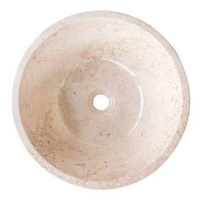 Cappuccino Beige Marble V-Shape Tapered Sink Polished  (D)16" (H)6"
