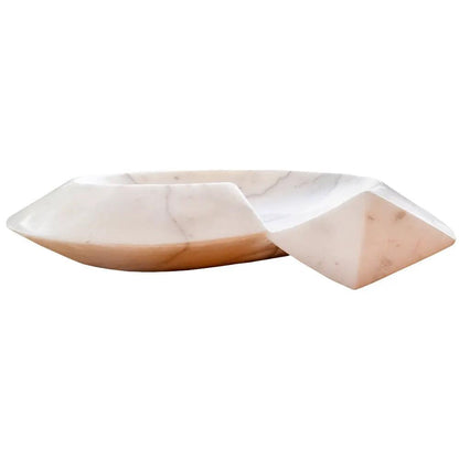 Custom Carrara White Marble Round Vessel Sink With Polished