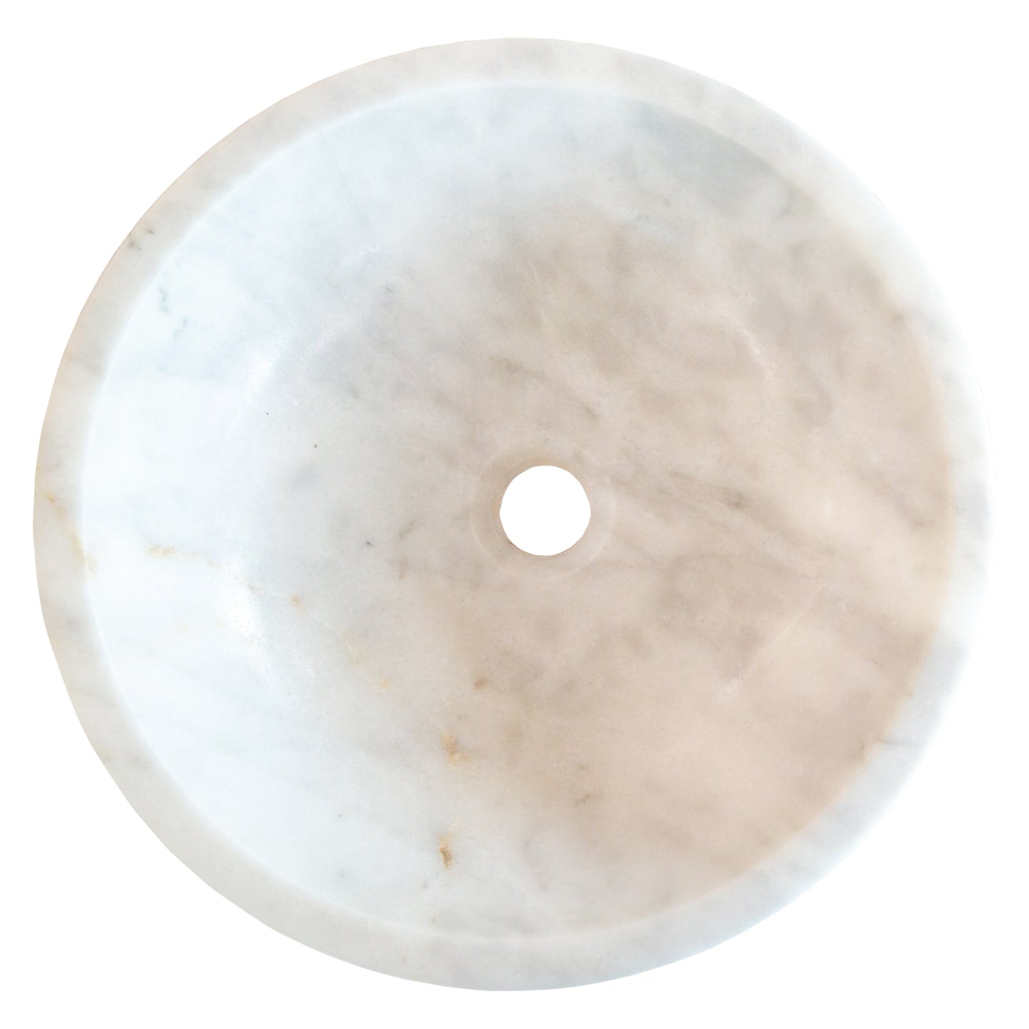 Carrara White Marble Natural Stone Vessel Sink - Polished 16x6