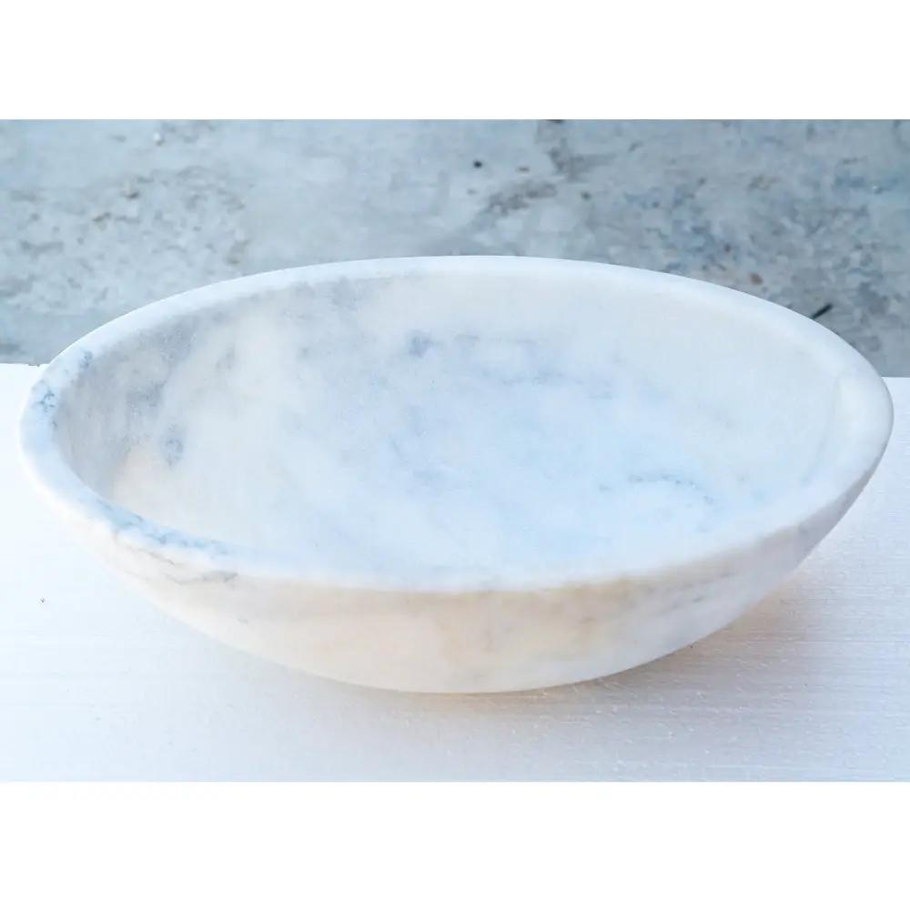 GMSTONE Elegant Oval White Carrara Marble Handmade
