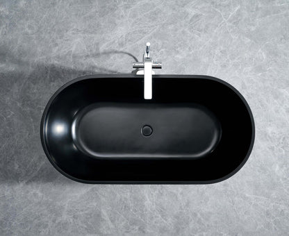 Cascade 59” Freestanding Solid Surface Bathtub