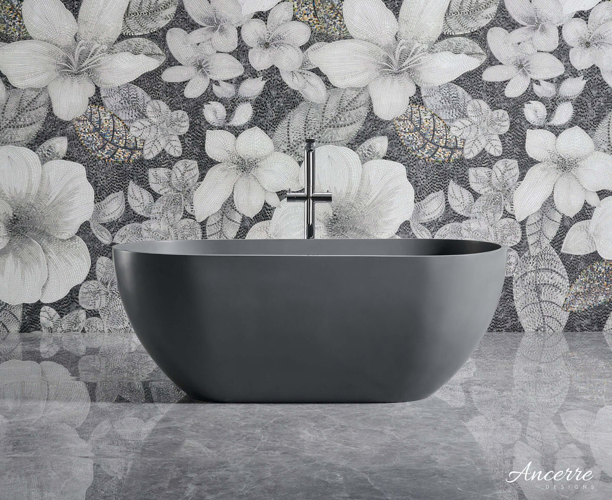 Cascade 59” Freestanding Solid Surface Bathtub