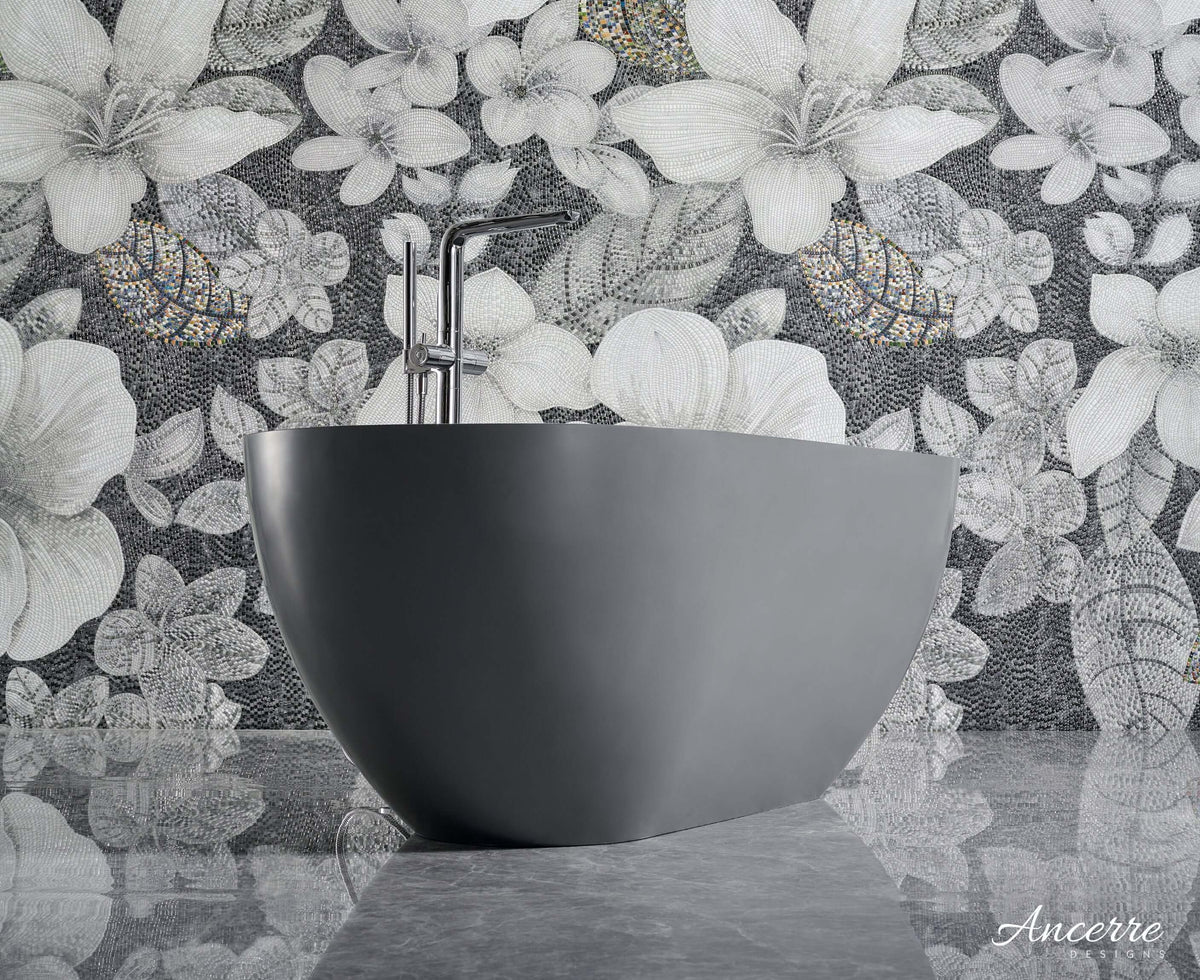 Cascade 59” Freestanding Solid Surface Bathtub