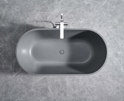 Cascade 59” Freestanding Solid Surface Bathtub