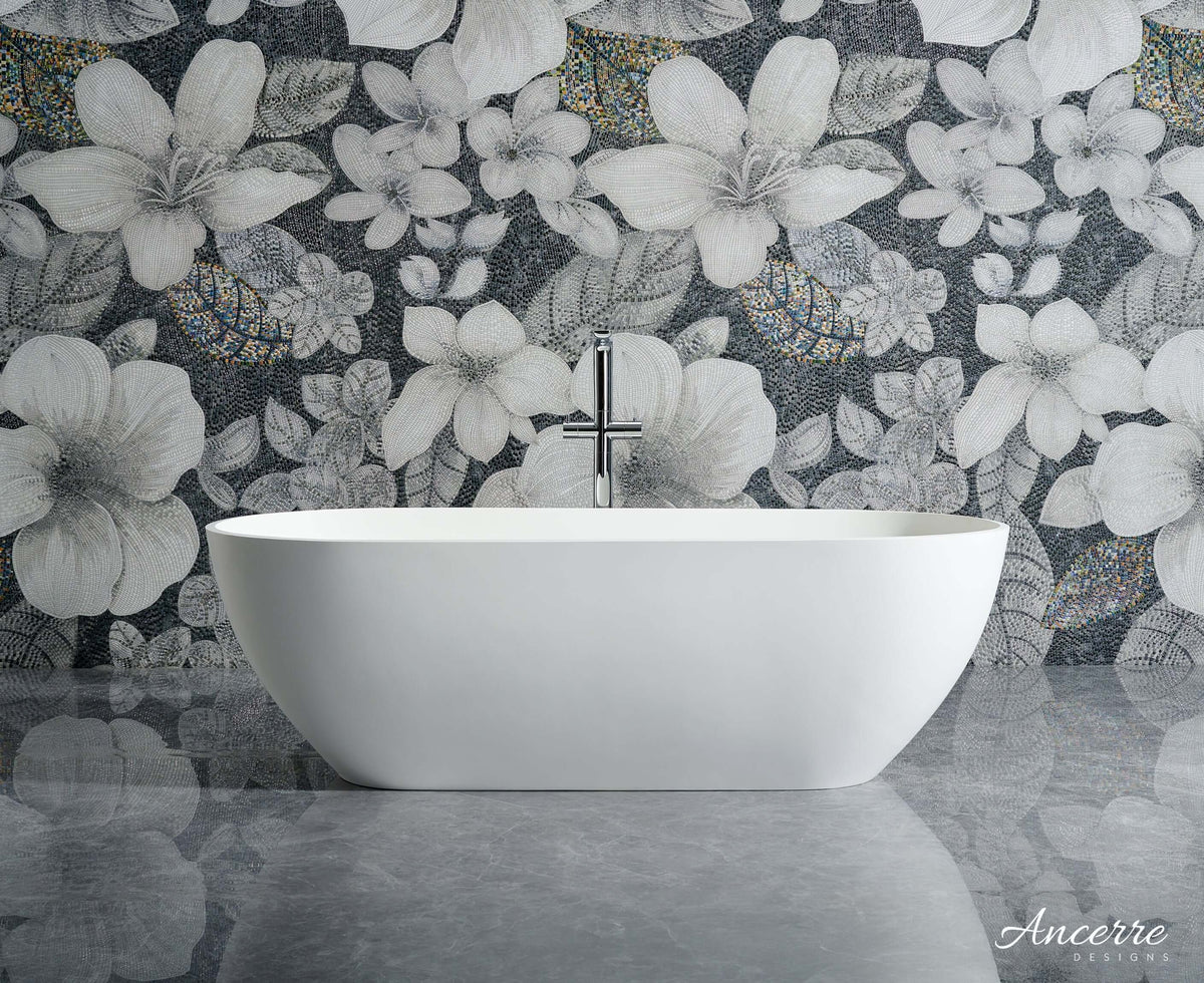 Cascade 59” Freestanding Solid Surface Bathtub