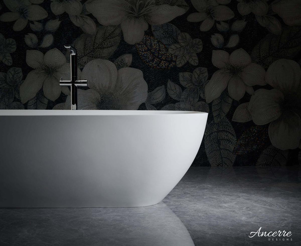 Cascade 59” Freestanding Solid Surface Bathtub