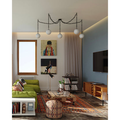 Catenelle Alabaster Swag Pendant Light