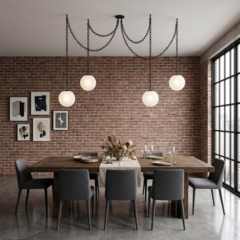 Catenelle Alabaster Swag Pendant Light
