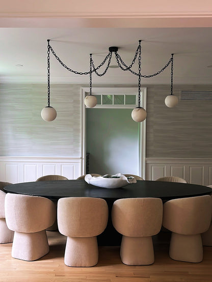 Catenelle Alabaster Swag Pendant Light