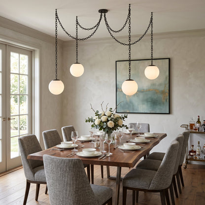 Catenelle Alabaster Swag Pendant Light