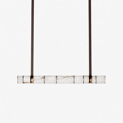 Cavellia Alabaster Leather Linear Chandelier