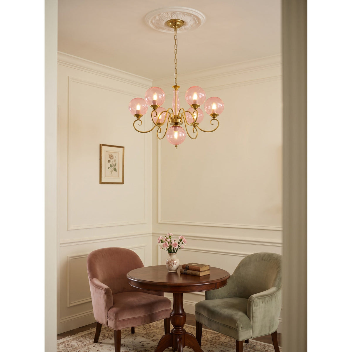 Celestine Glass Globe Chandelier