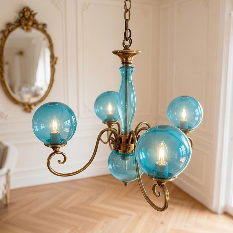 Celestine Glass Globe Chandelier